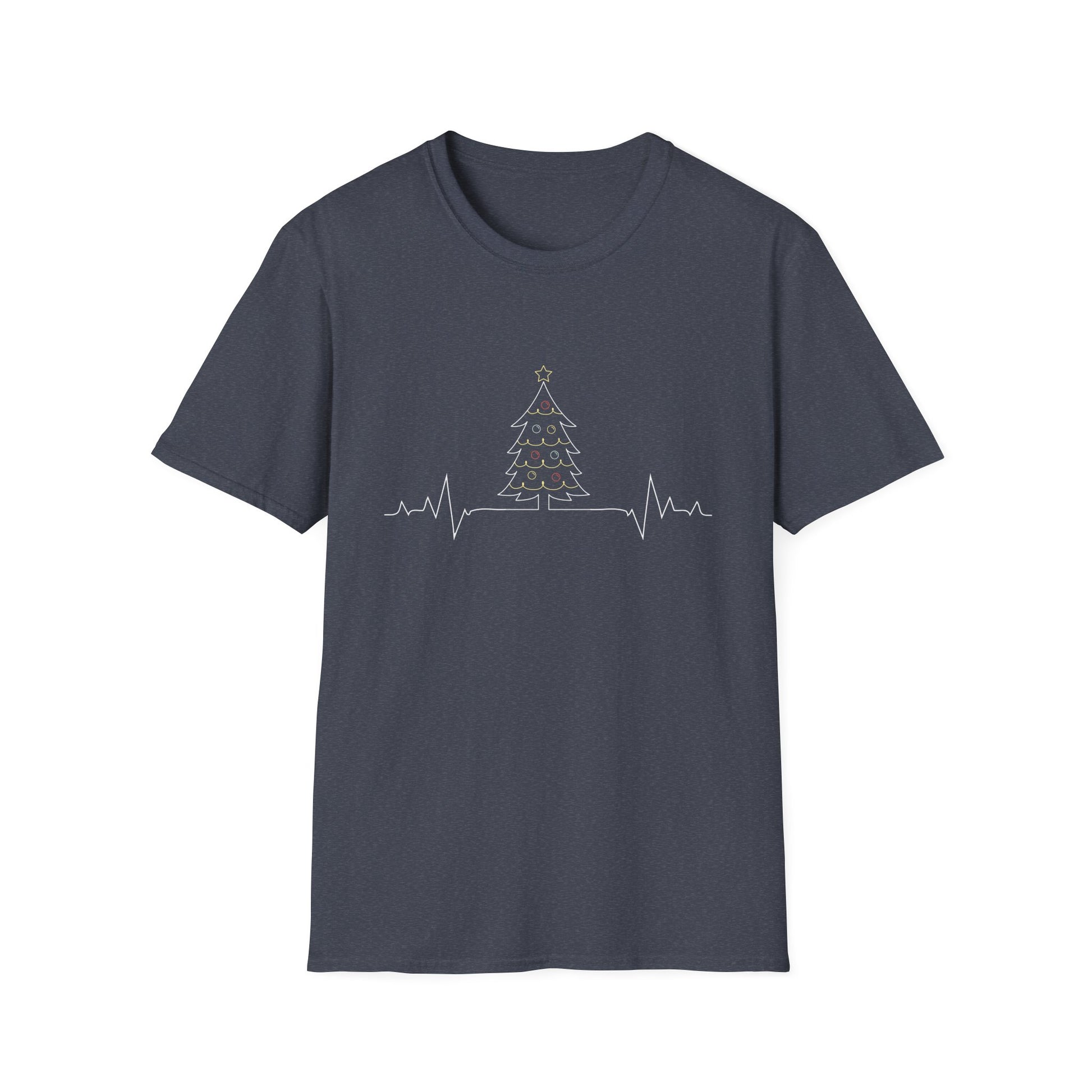 Christmas Heartbeat Xmas Christmas Tree Heartline Unisex T-Shirt