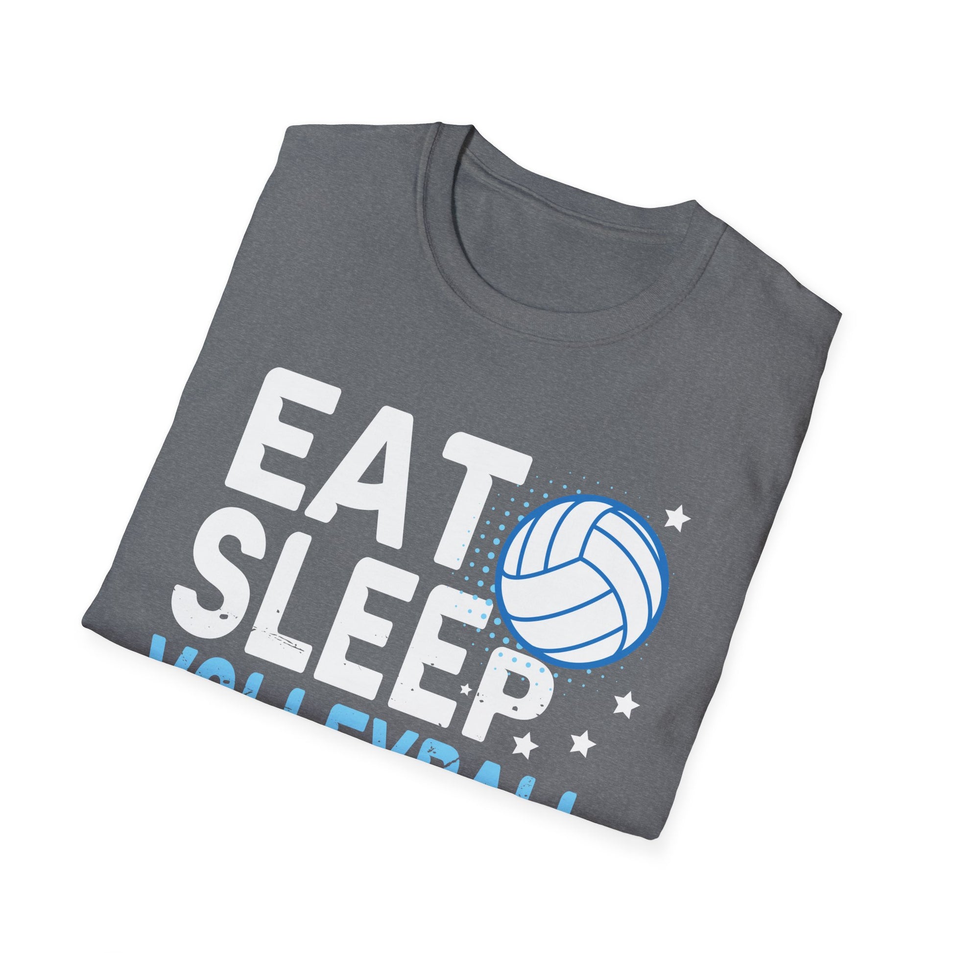 Eat Sleep Volleyball Repeat colorful teen girls women kids Unisex Softstyle Tee