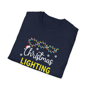Christmas Lighting Engineer T-Shirt — Funny Holiday Lights Tee for Electricians