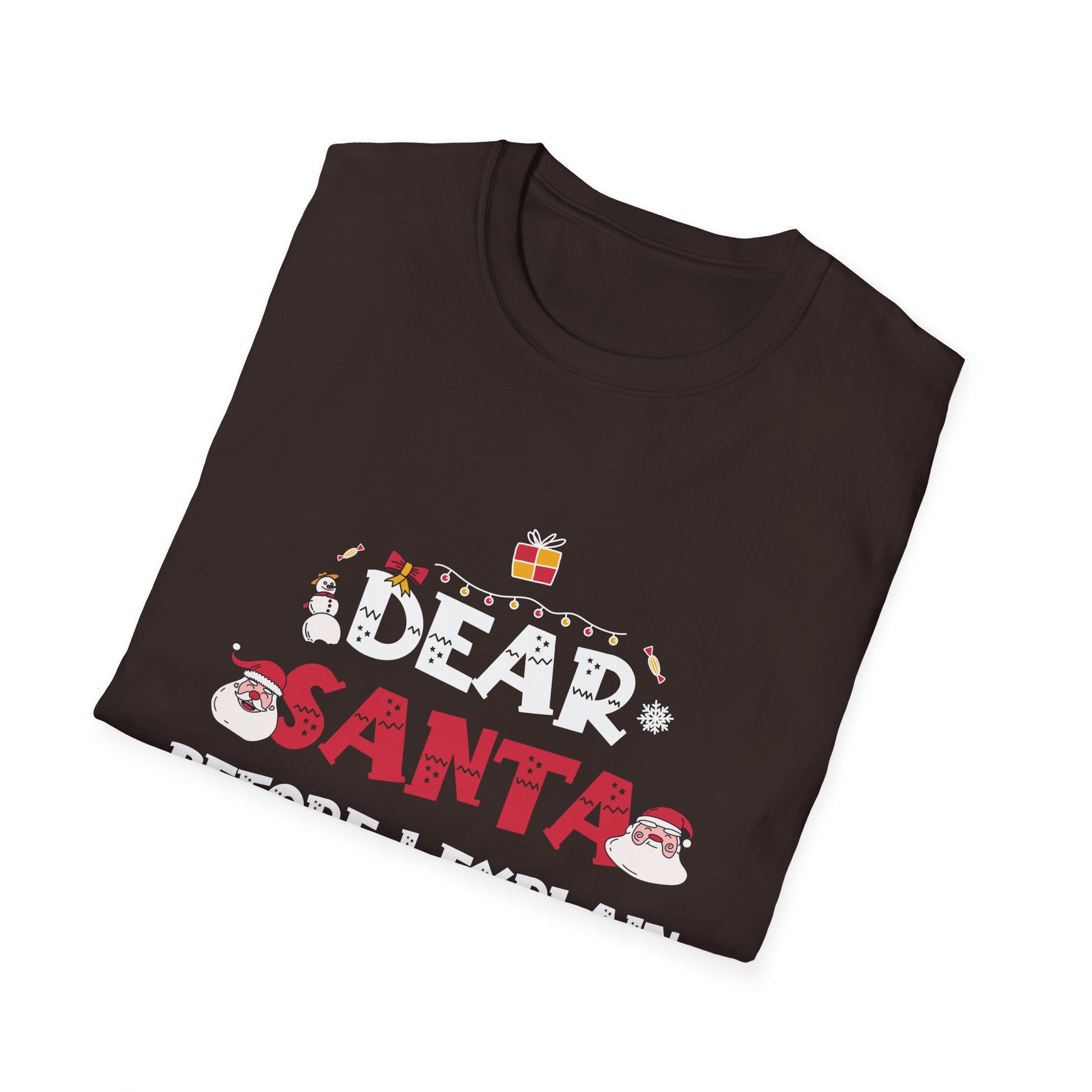 Dear Santa I Can Explain Funny Christmas Shirts Kids Adults T-Shirt