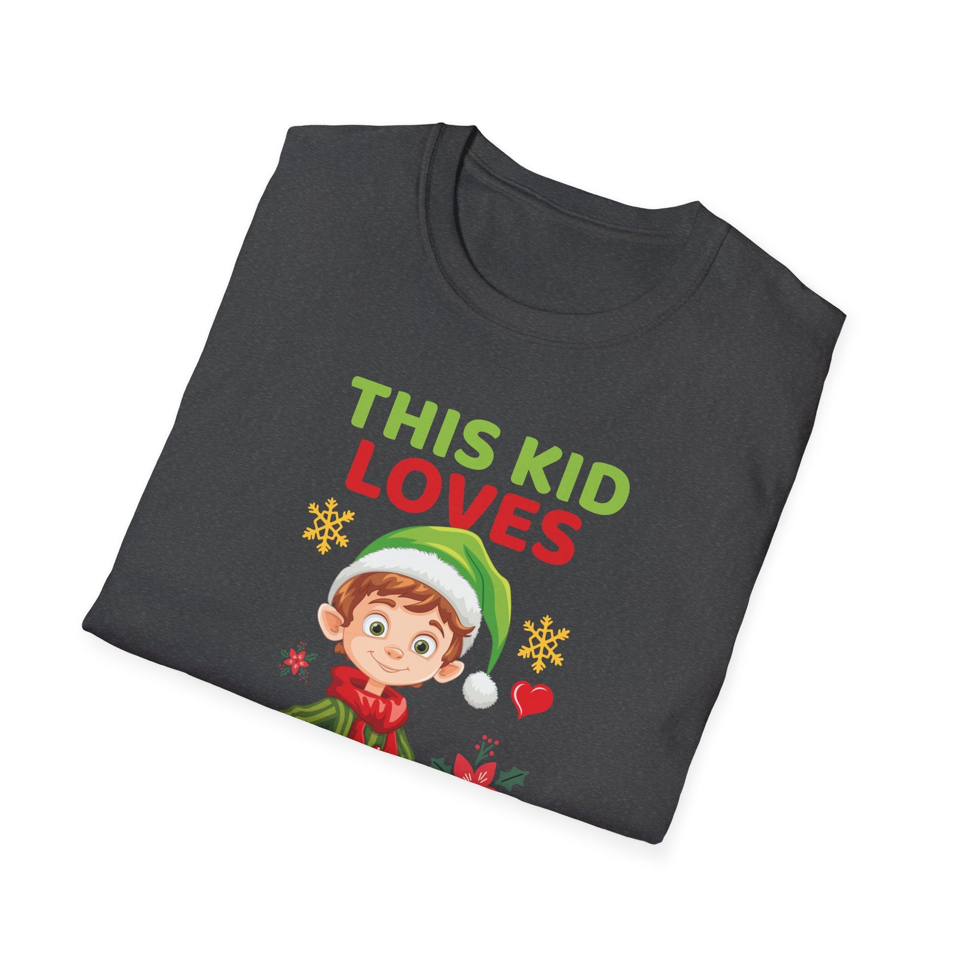 This Kid Loves Christmas Xmas Pajama Toddler Boys Girls Kids T-Shirt
