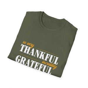 Thankful Grateful Blessed T-Shirt — Inspirational Thanksgiving Tee