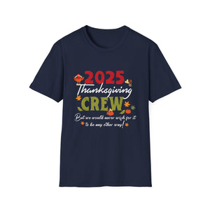 Family Thanksgiving 2024 Thanksgiving Crew Turkey Matching  Unisex T-Shirt