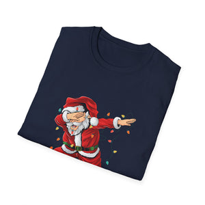 Sleighin It Dabbing Santa With Christmas Lights Christmas Unisex Softstyle T-Shirt