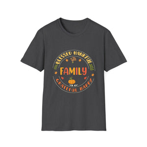 Thankful Family Thanksgiving T-Shirt — Blessed Grateful Happy Fall Design