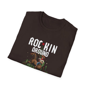 Rocking Around The Christmas Tree Cowboy Christmas Western Unisex T-Shirt