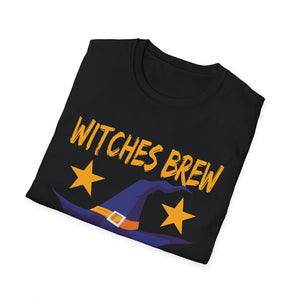 Witches Brew Coffee Co. T-Shirt – Halloween Witch Hat Graphic Tee