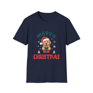 Merry Christmas Retriever Gold Ugly Christmas Unisex T-Shirt