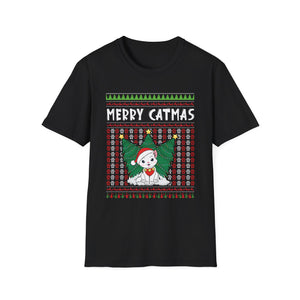 Merry Catmas T-Shirt — Cute Christmas Cat Ugly Sweater Tee