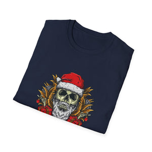 Skull Santa T-Shirt — 'Merry Christmas' Gothic Holiday Tee