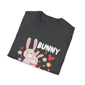 Bunny Mama T-Shirt — Cute Mother's Day Rabbit Tee with Floral Hearts