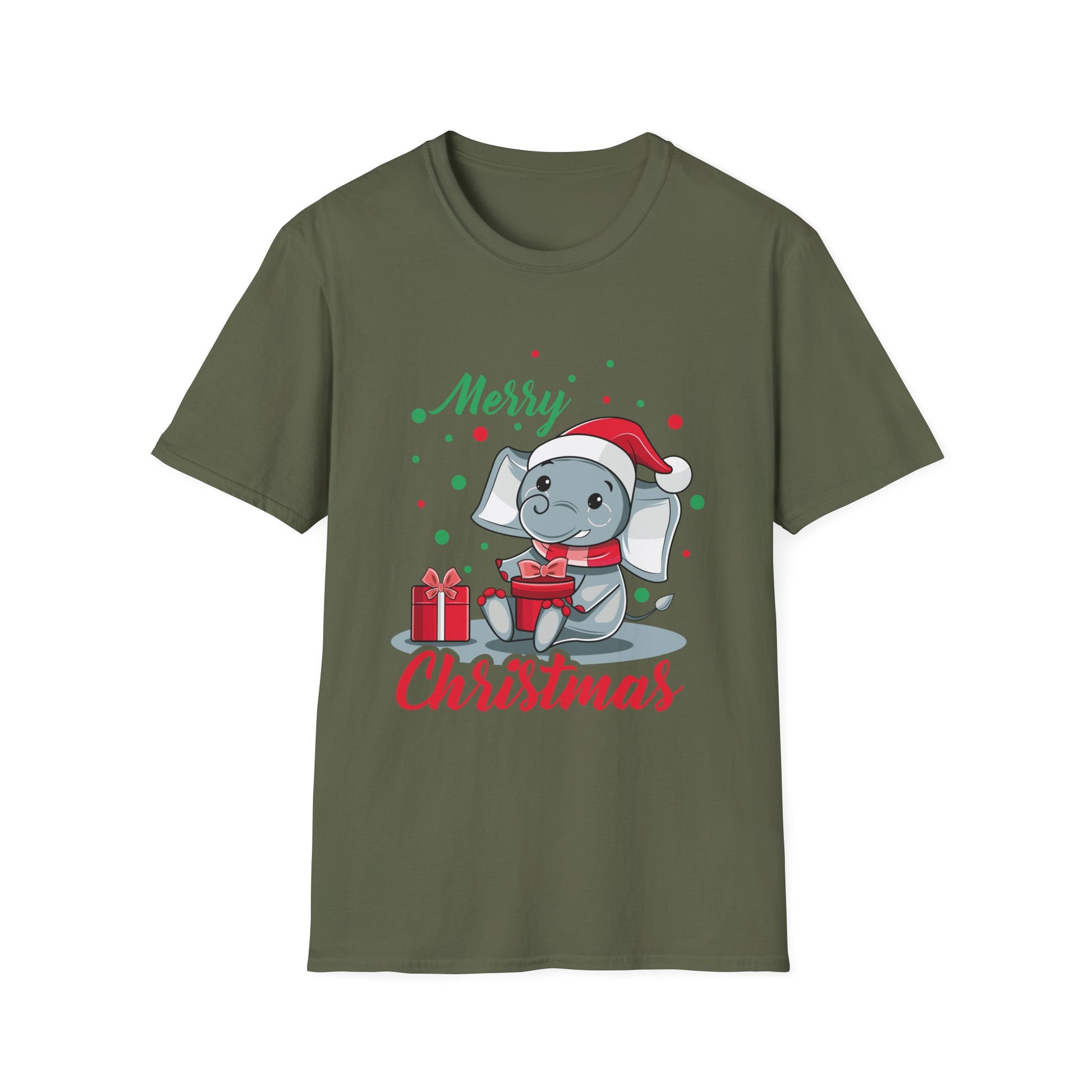 Christmas Elephant - Sweet Christmas Animals Unisex T-Shirt