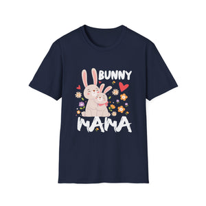 Bunny Mama T-Shirt — Cute Mother's Day Rabbit Tee with Floral Hearts