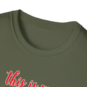 Tapir Christmas Tree Christmas Animal Gifts T-Shirt-productor-mockupUnisex Softstyle T-Shirt