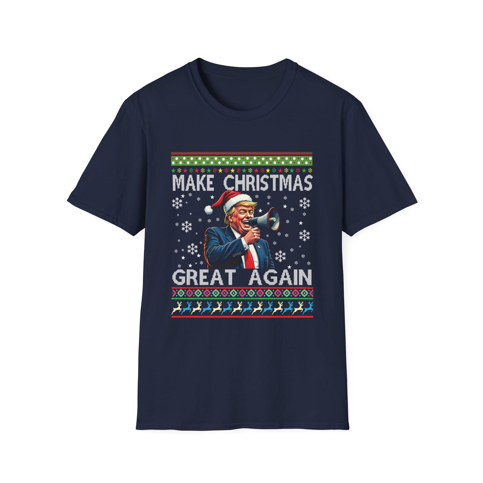 Make Christmas Great Again T-Shirt — Funny Political Santa Holiday Tee