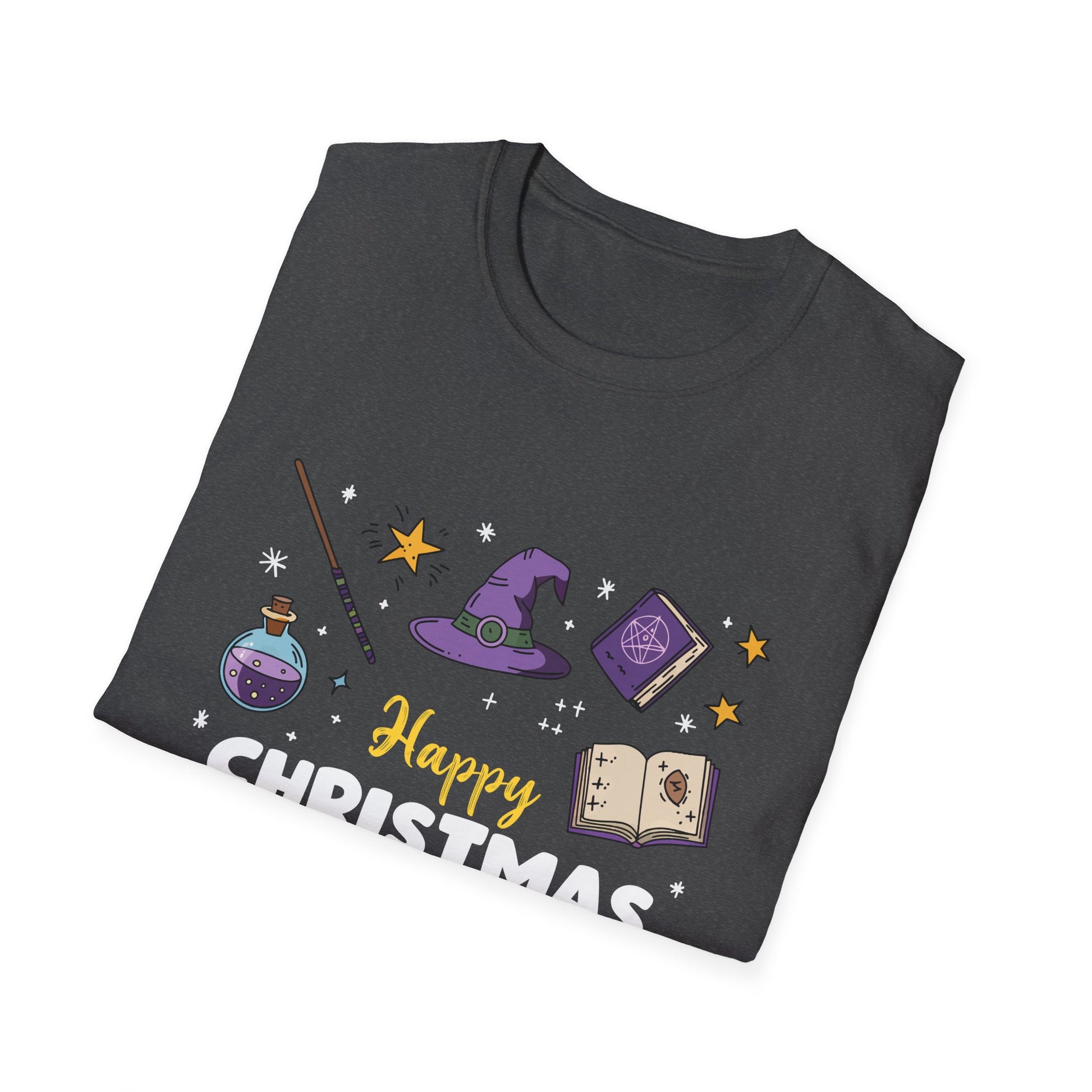 Christmas Magic T-Shirt — "Happy Christmas" Witchy Holiday Design