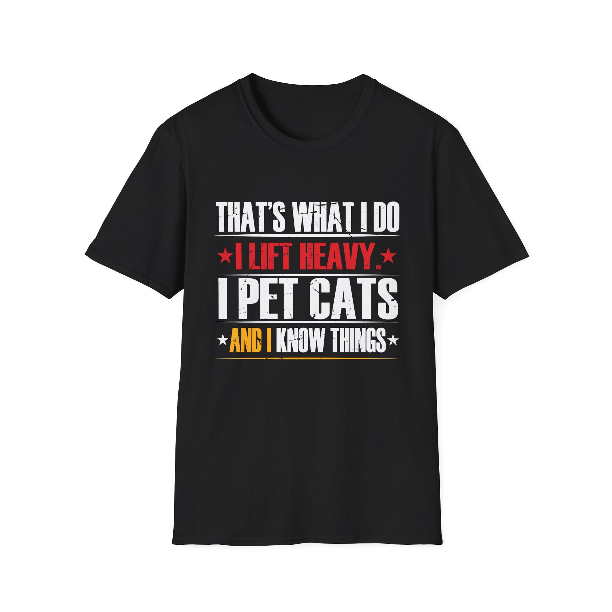 Funny Gym Workout Weightlifting Cat Animal Powerlifting Unisex T-Shirt