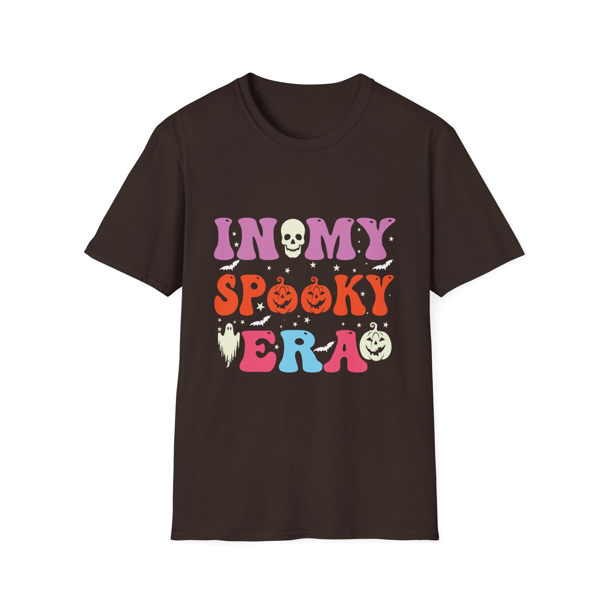 Halloween In My Spooky Era Halloween Ghost Groovy Halloween T-Shirt Unisex Softstyle T-Shirt