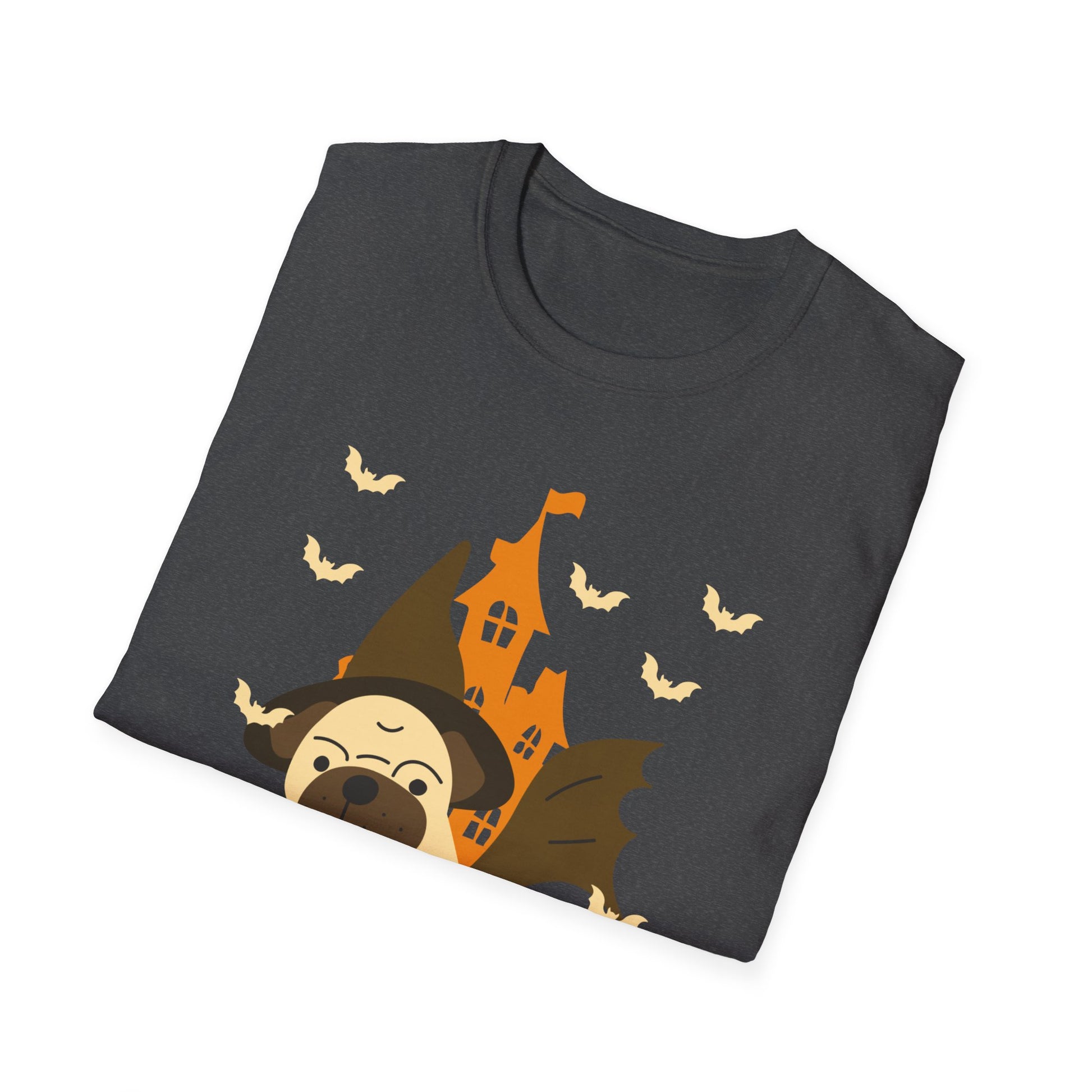 Happy Halloween - Flamingo Lover Witch Hat Pumpkin Halloween Tee Unisex Softstyle T-Shirt