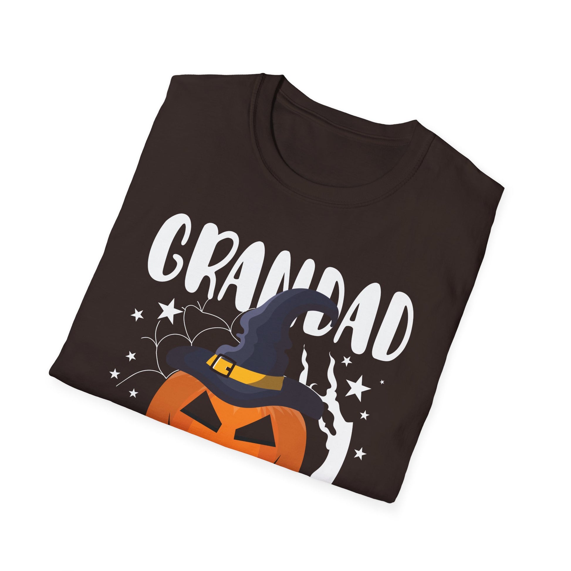 Grandad of the Patch Halloween T-Shirt — Pumpkin Witch Hat Grandpa Tee