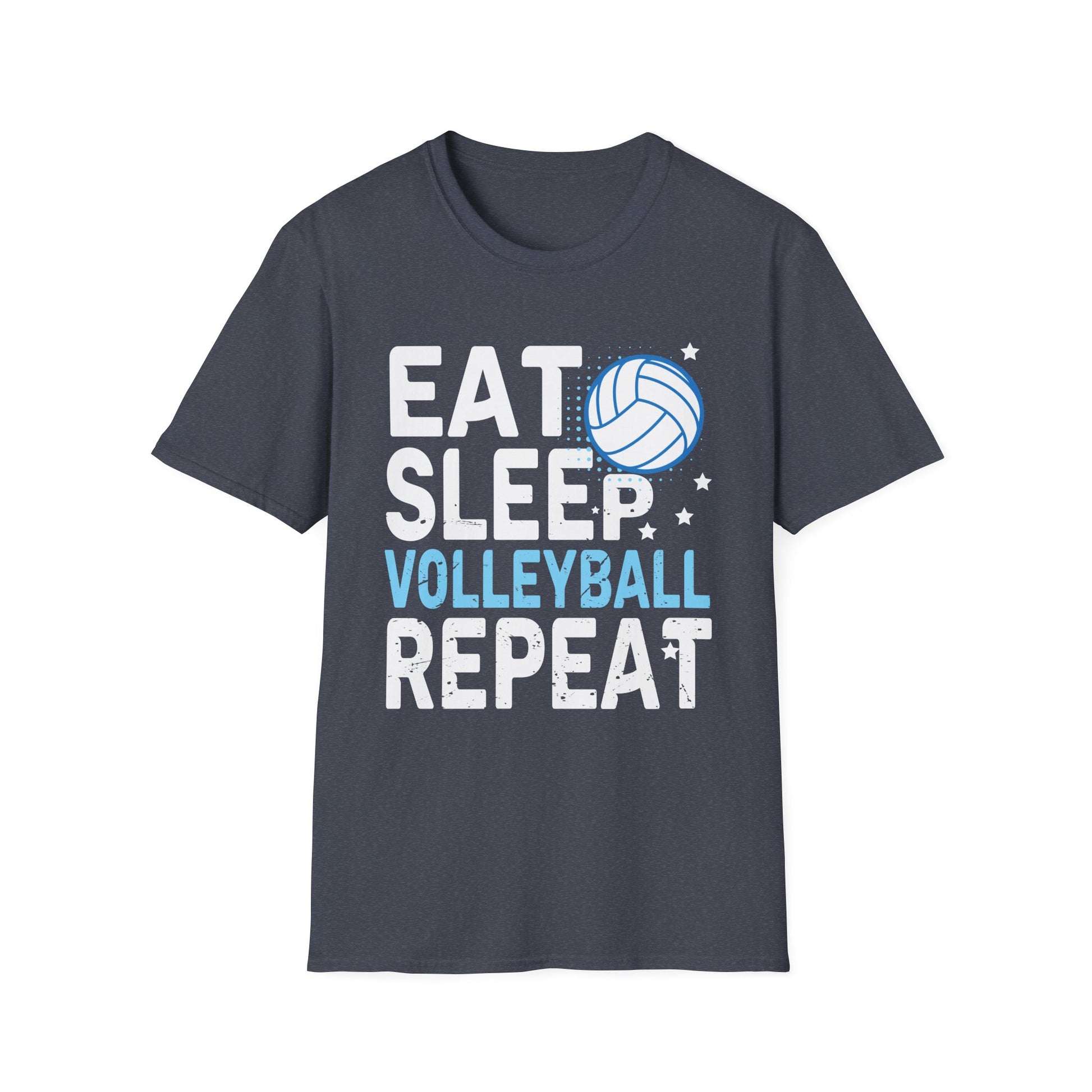 Eat Sleep Volleyball Repeat colorful teen girls women kids Unisex Softstyle Tee