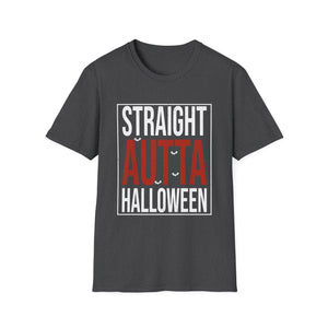 Straight Outta Halloween T-Shirt — Funny Halloween Tee with Bats