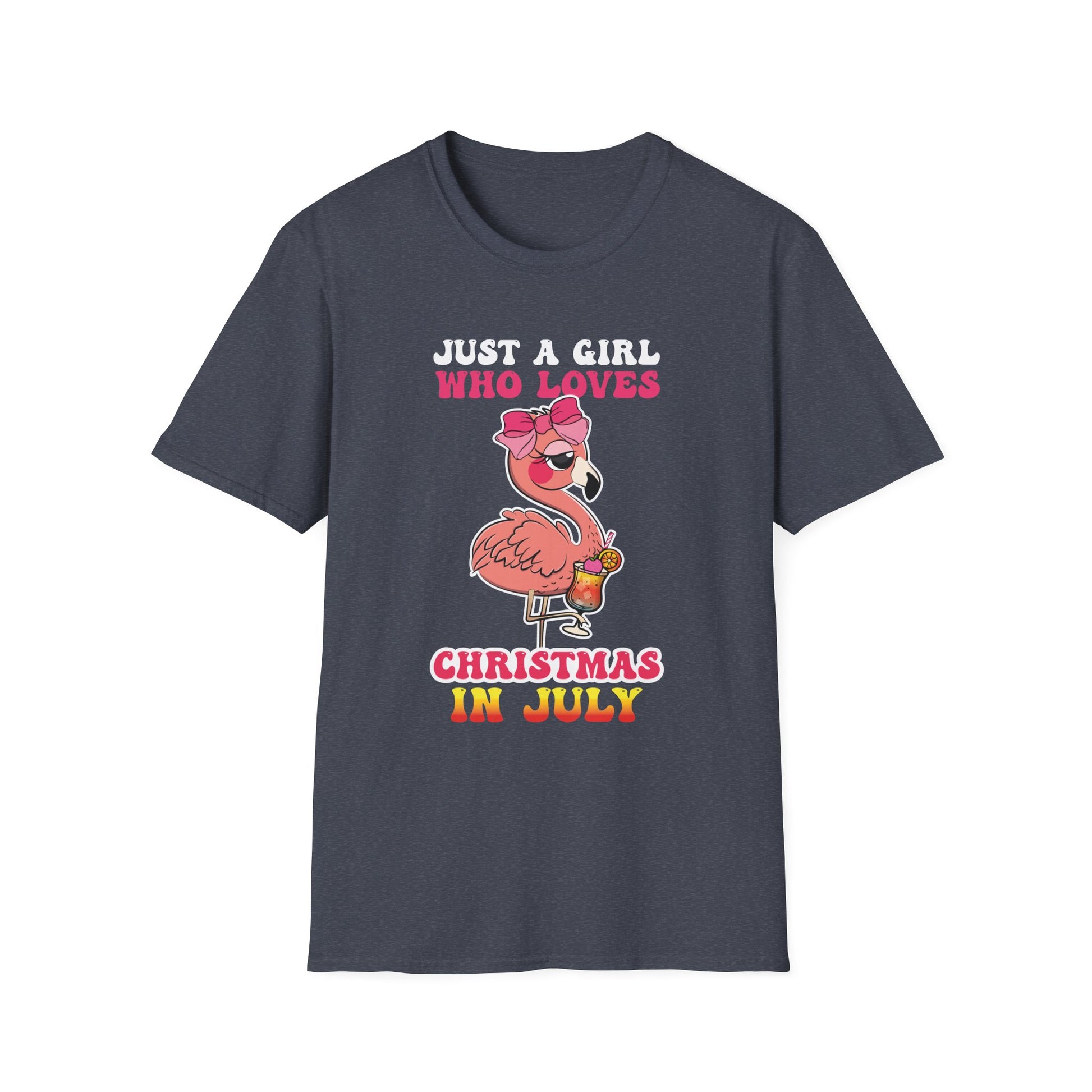 Christmas In July - Funny Summer Flamingo Christmas Unisex T-Shirt