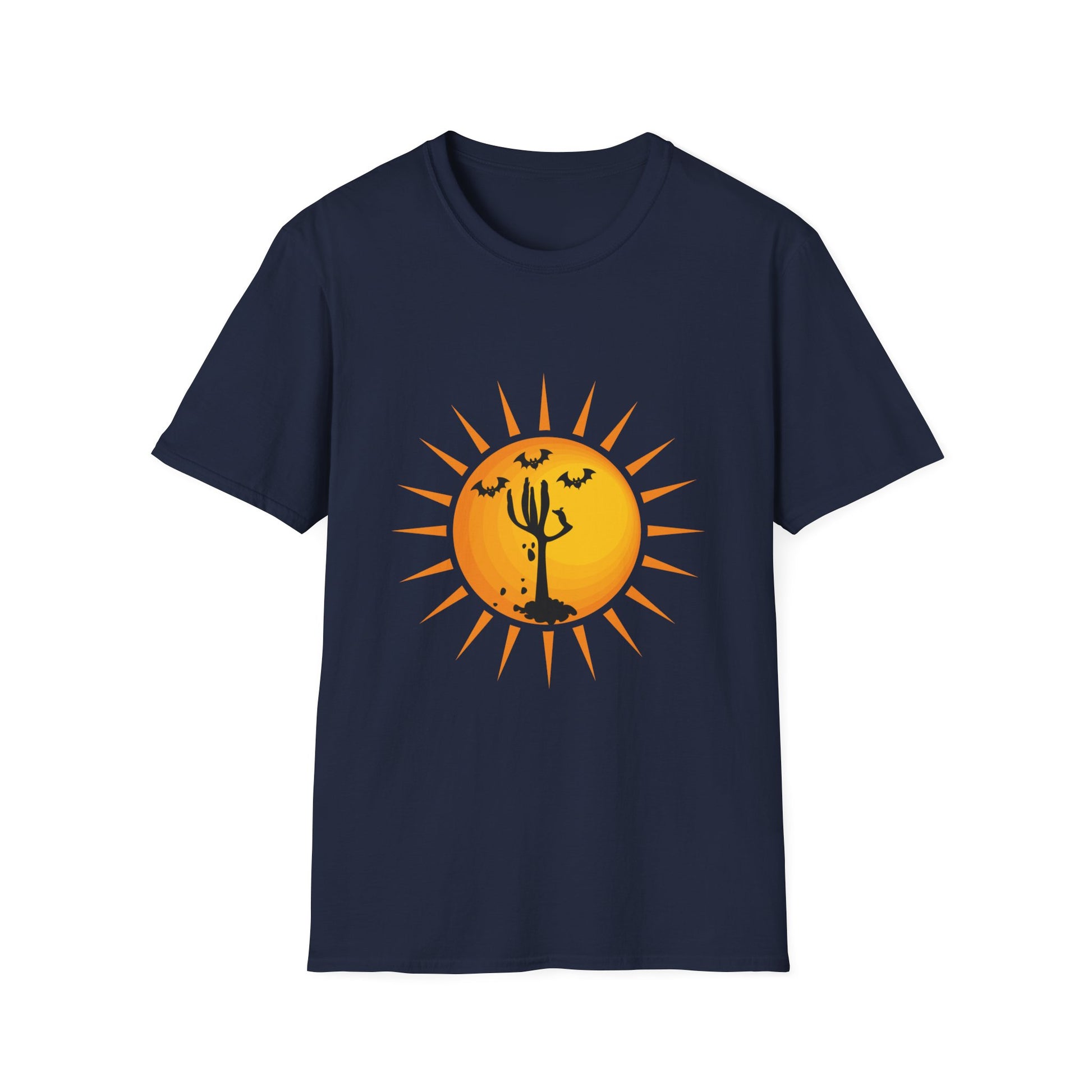 Desert Sun Halloween T-Shirt — Spooky Cactus Silhouette Tee