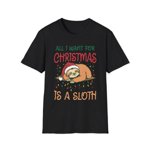 Christmas Funny Sloth Unisex T-Shirt