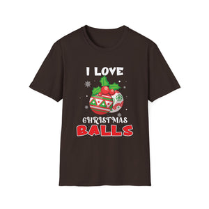 Christmas Balls Graphic T-Shirt — I Love Christmas Balls Holiday Tee