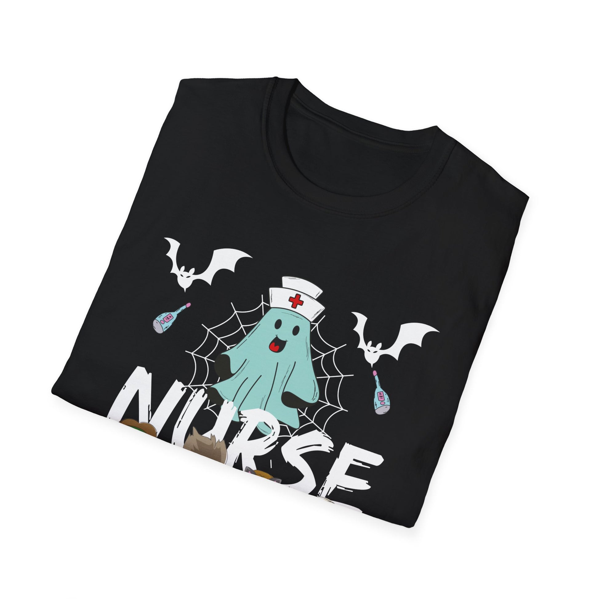 Cute Halloween Nurse Nursing Zombie Halloween Pattern TeeUnisex Softstyle T-Shirt