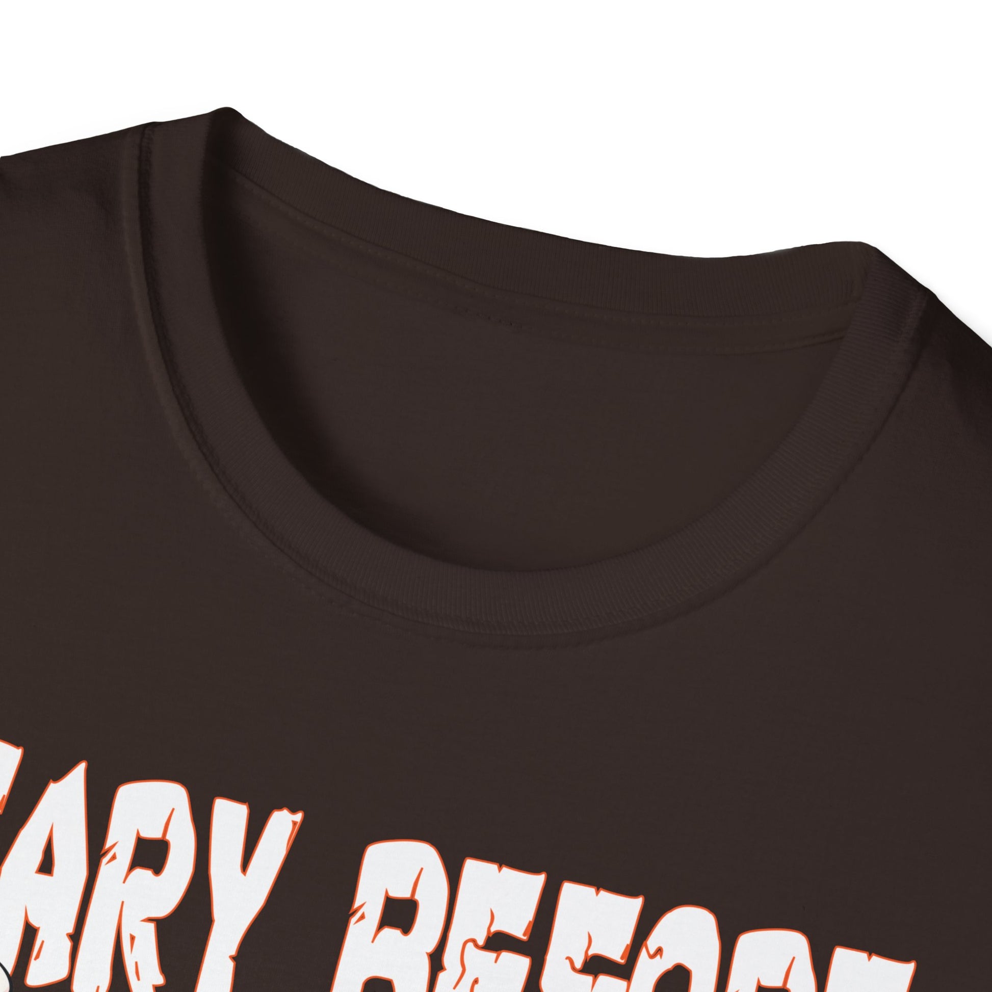 Halloween Coffee T‑Shirt — "Scary Before My Coffee" Cute Pumpkin & Mug Graphic