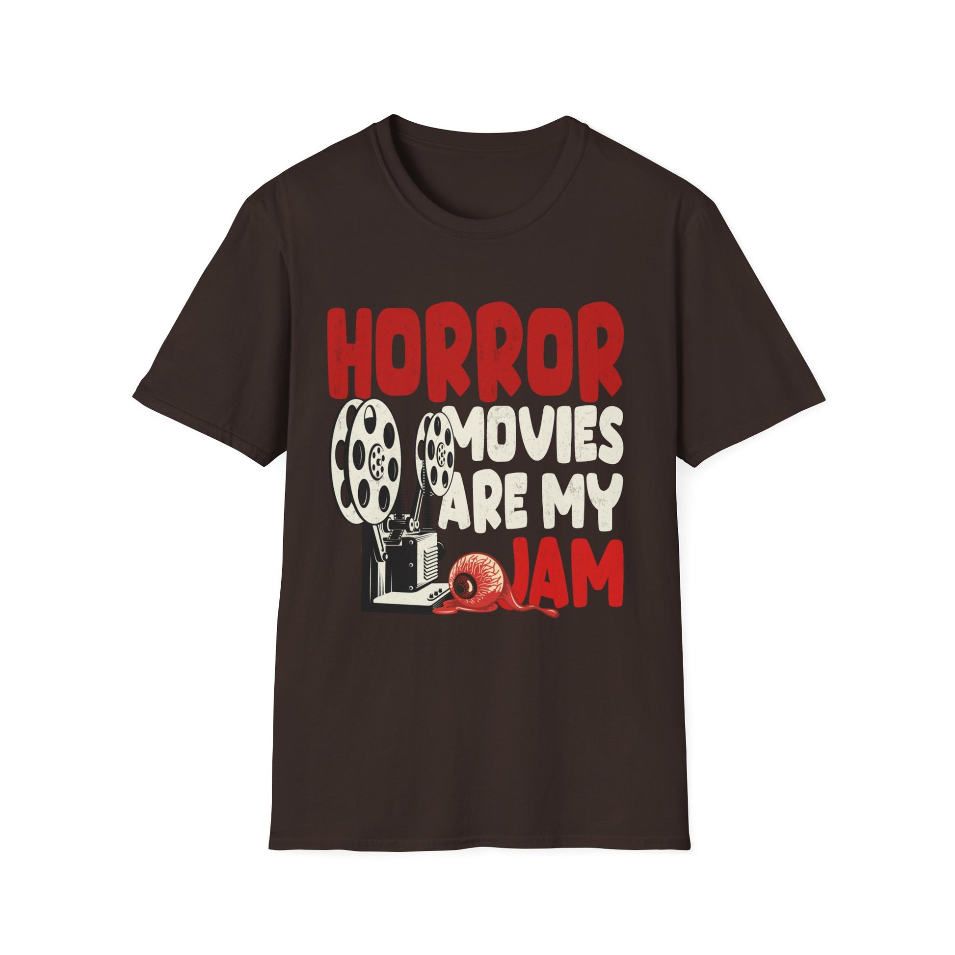Horror Movies Are My Jam T-Shirt — Retro Film Reel Halloween Tee