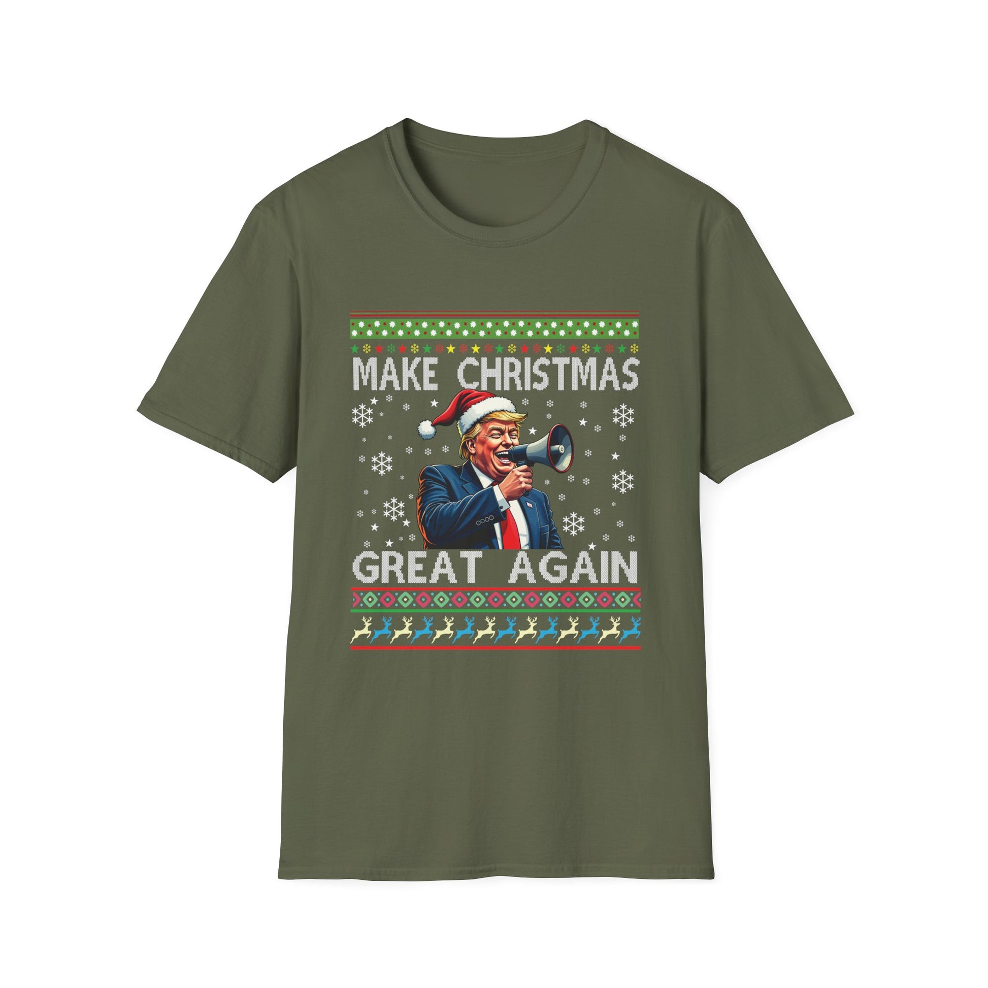 Make Christmas Great Again T-Shirt — Funny Political Santa Holiday Tee