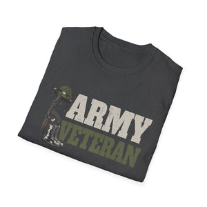 Army Veteran T-Shirt — Fallen Soldier Helmet Tribute