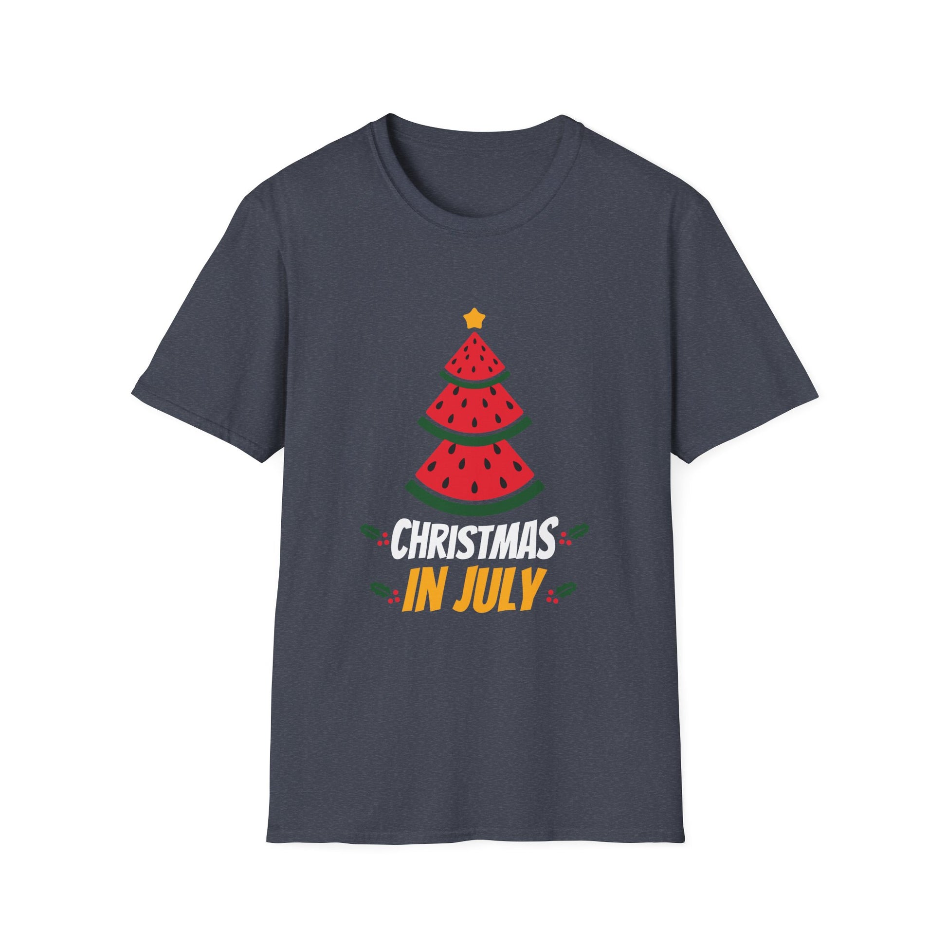 Christmas In July Watermelon Xmas Tree Summer Men Women Kids Unisex T-Shirt