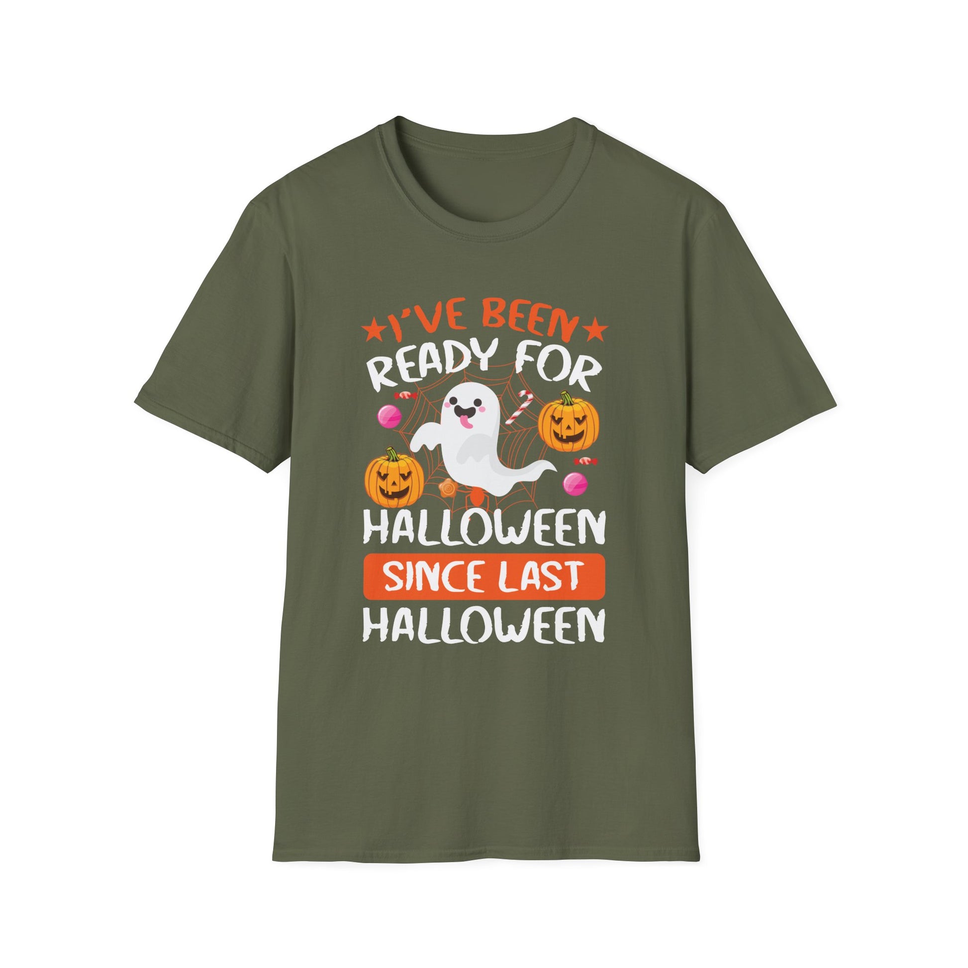 Halloween Ghost T-Shirt – "I've Been Ready for Halloween Since Last Halloween" Cute Pumpkin Tee