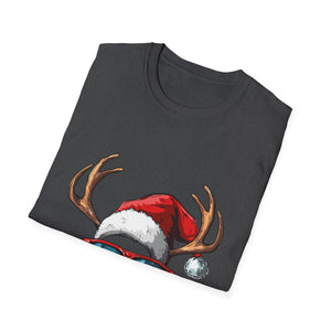 Christmas Reindeer Face Glasses Matching Family Christmas Unisex T-Shirt