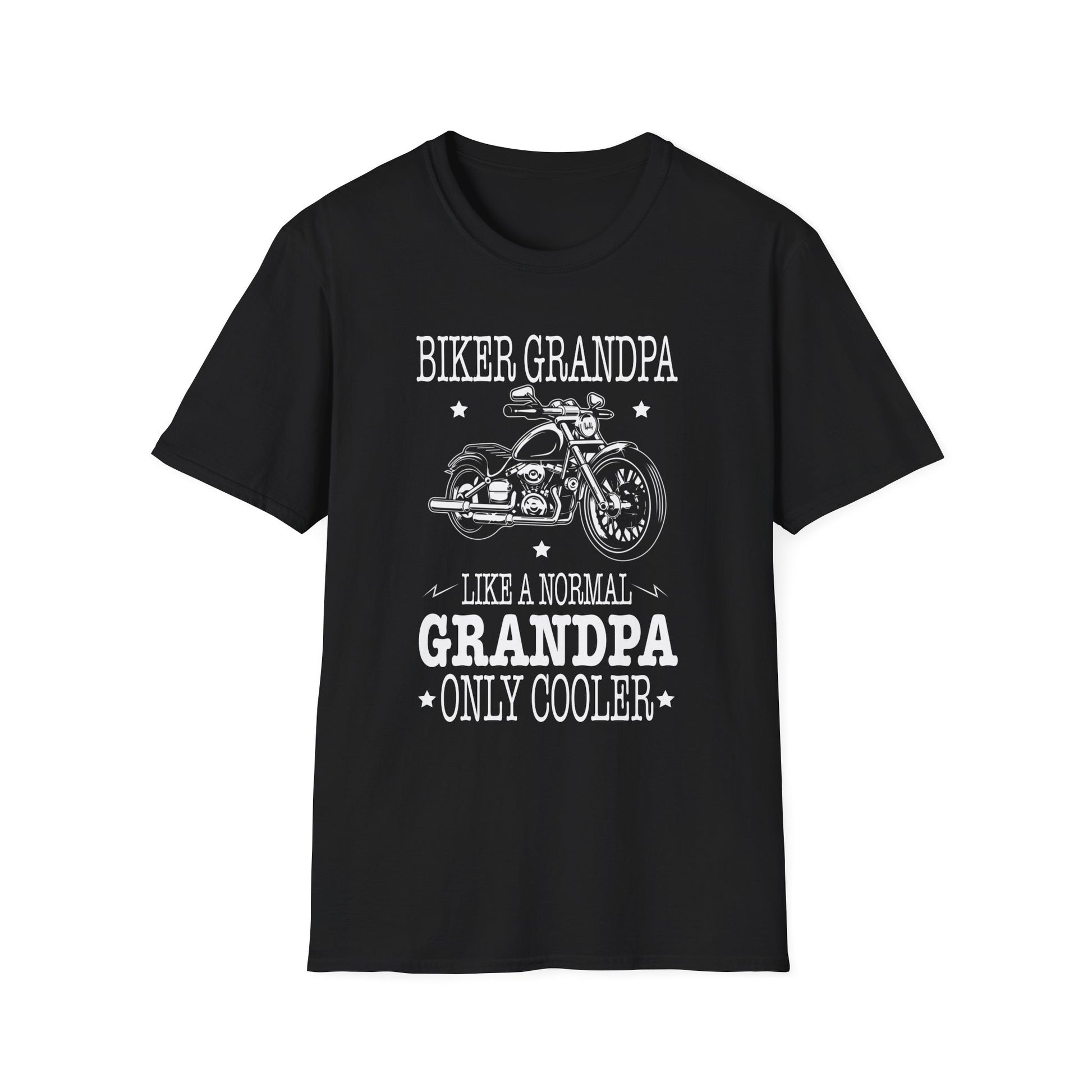 Biker Grandpa Fathers Day Like A Normal Grandpa Motorcycle Unisex T-Shirt
