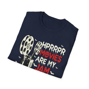 Movies Are My Jam T-Shirt — Vintage Film Reel Horror Fan Tee