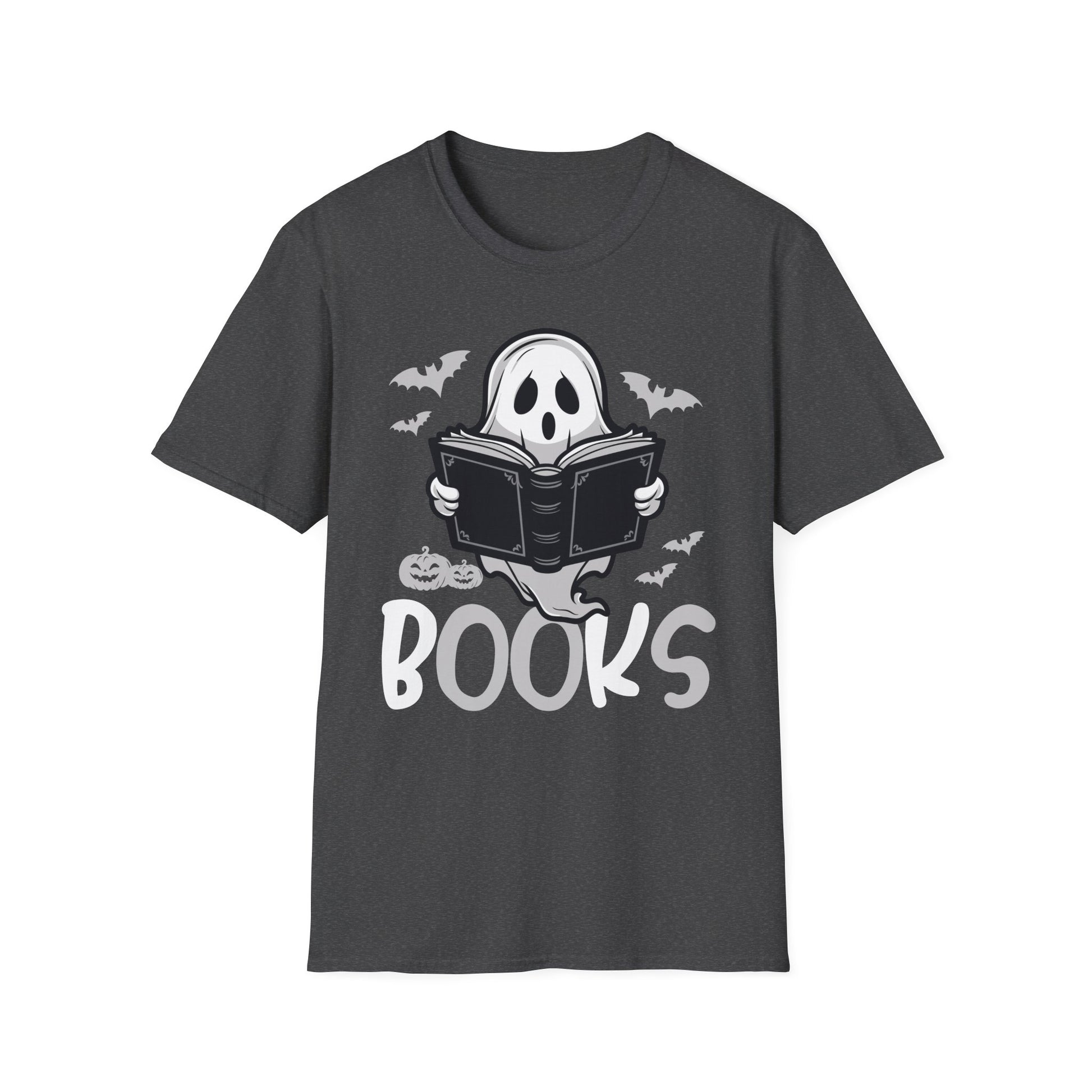Halloween Ghost Reading 'Books' T-Shirt