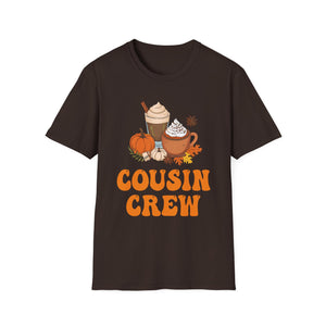 Cousin Crew Fall Tee — Pumpkin Spice Coffee Autumn Graphic T-Shirt