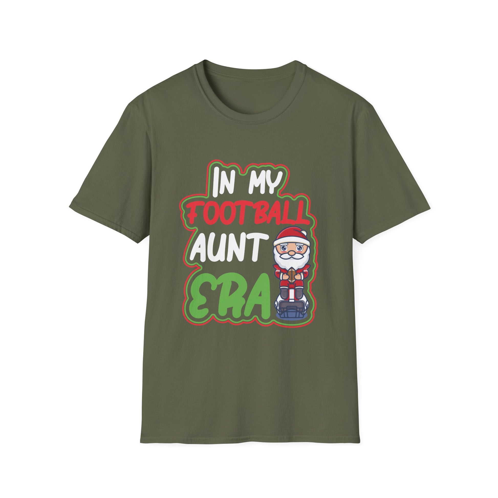 In My Football Aunt Era Groovy Football Auntie Christmas T-Shirt