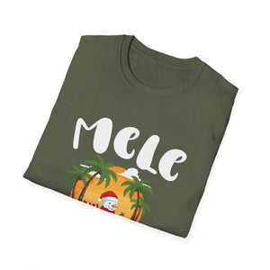 Mele Kalikimaka T-Shirt — Hawaiian Christmas Palm Tree Santa Tee