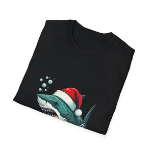 Christmas Shark T-Shirt — Festive Santa Hat Shark Graphic Tee