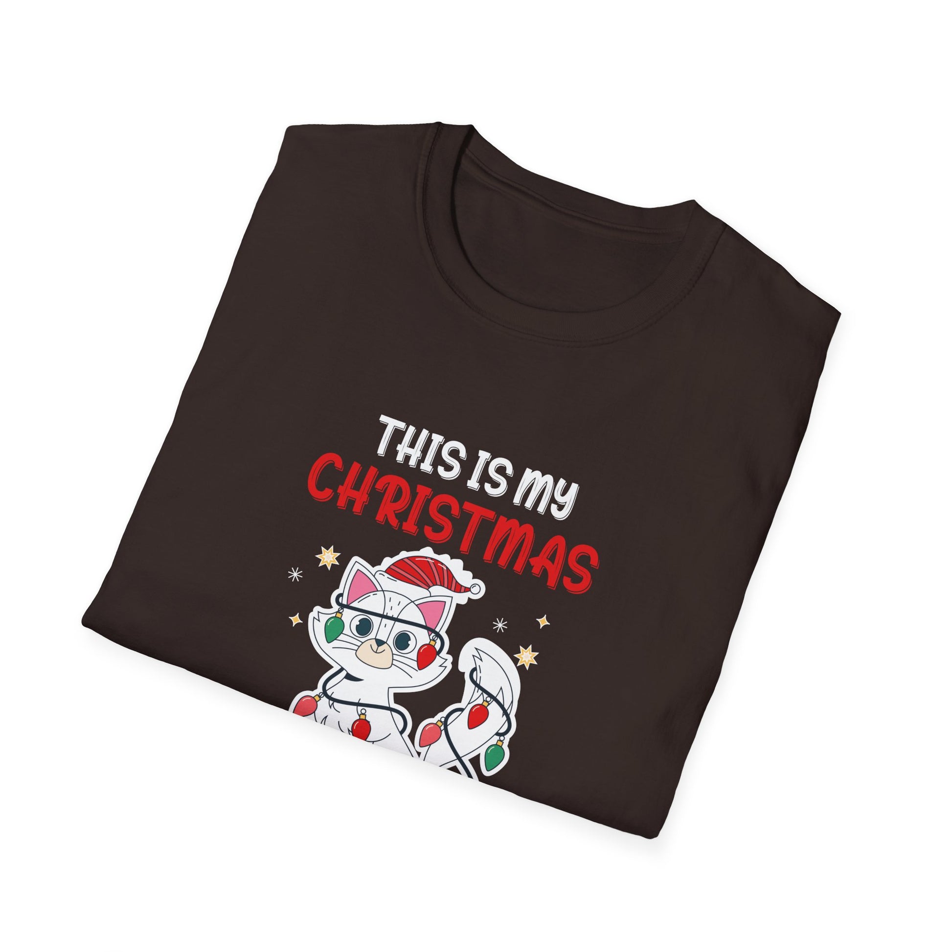 Cat Lover This Is My Christmas Pajama Shirt Christmas Unisex T-Shirt