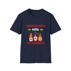 Thanksgiving With My Gnomies Happy Thanksgiving Gnome Fall  Unisex T-Shirt