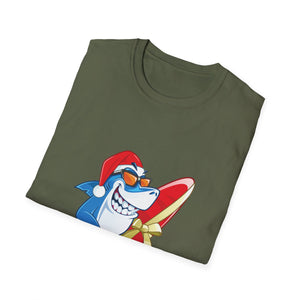 Christmas Surfing Shark T-Shirt