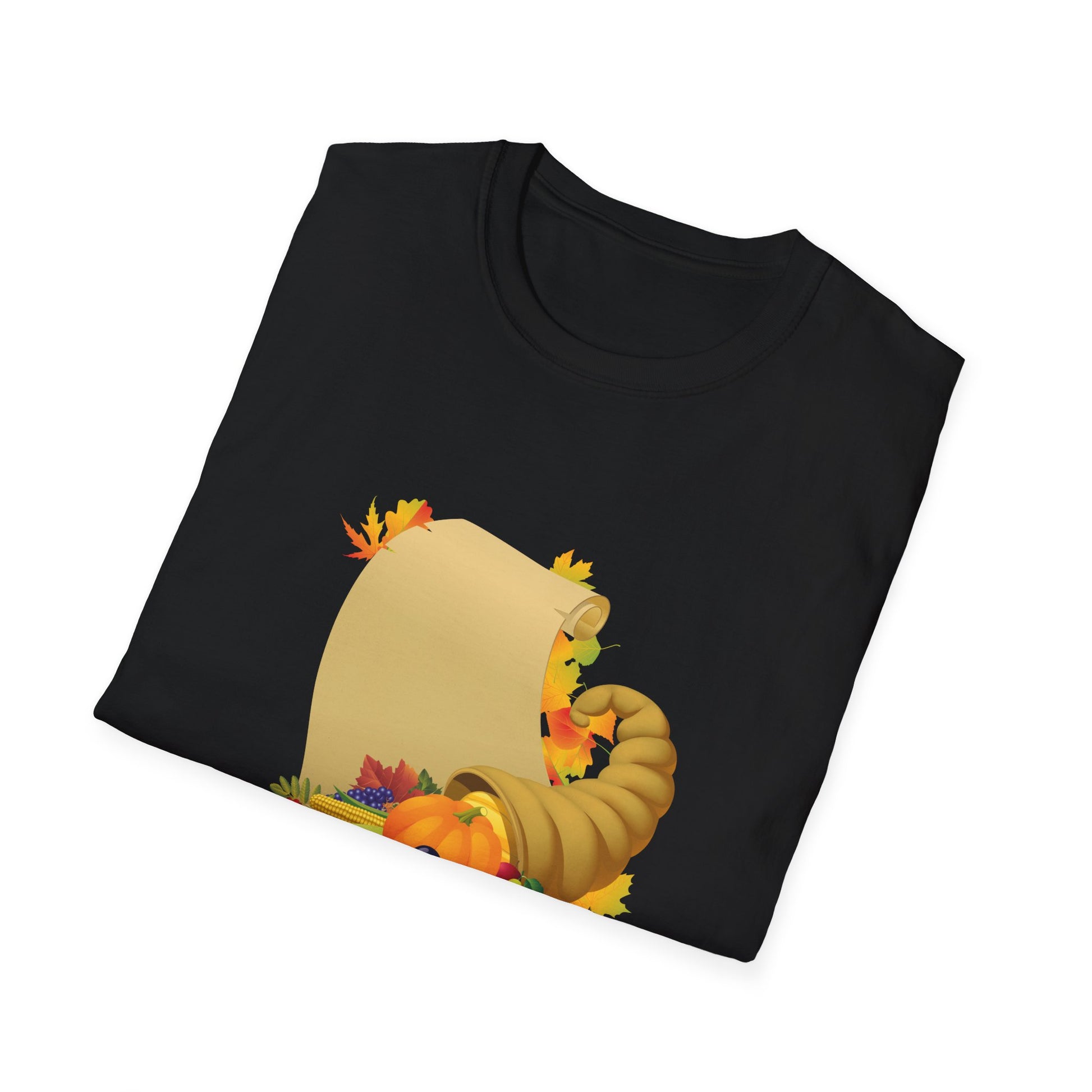 Thankful Cornucopia T-Shirt — Fall Thanksgiving Harvest Tee  Unisex T-Shirt