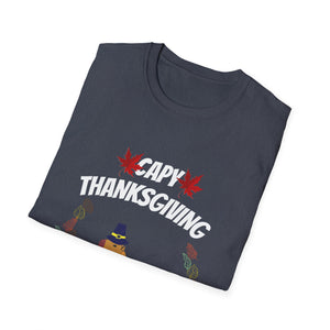 Capybara Thanksgiving T-Shirt — Cute Fall Turkey Capy Design for Thanksgiving  Unisex T-Shirt